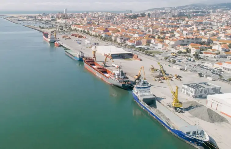 Visão aérea do Porto da Figueira da Foz